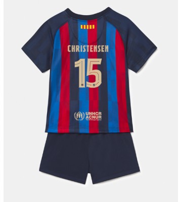 Barcelona Andreas Christensen #15 babykläder Hemmatröja barn 2022-23 Korta ärmar (+ Korta byxor)